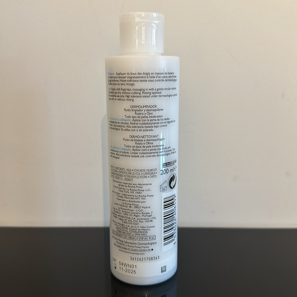 NWT - La Roche-Posay Unscented Face and Eye Cleanser, Toleriane Dermo Cleanser - Picture 3 of 4